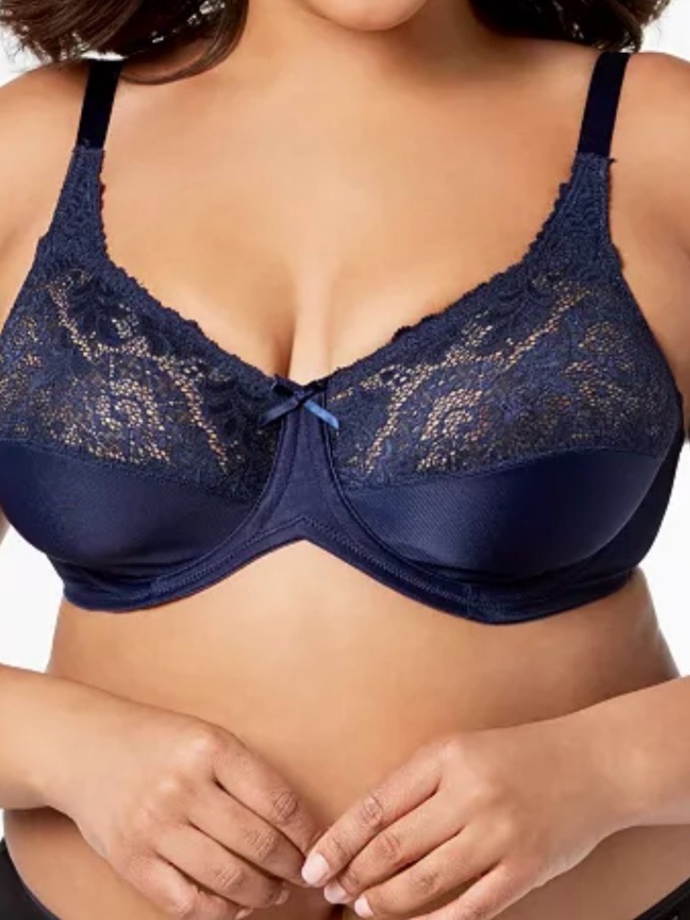 Lilyette Bali Plus Size  Minimizer Comfort Lace Underwire Bra 0428 Size 42DDD